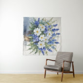 Bloemenbos Elegante Waterverf Wandkleed (In Situ (horizontaal))