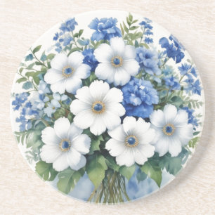 Bloemenbos Elegante Waterverf Zandsteen Onderzetter