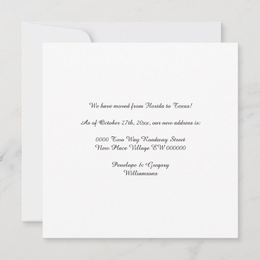 Bloemenboterbloemen gele bloem adreswijziging aankondiging (Achterkant)