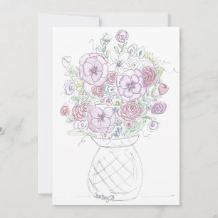 Bloemenbriefkaarten Bedankkaart