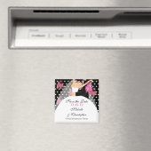 Bloemenbruid & bruidegom sparen de datummagneet magneet (Insitu (Vaatwasser))