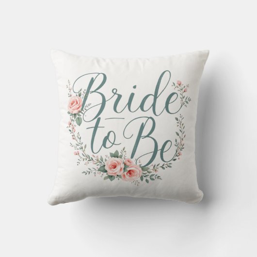 Bloemenbruid wordt blush roze rozen kussen (Achterkant)