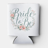 Bloemenbruid wordt blush roze rozen kussen blikjeskoeler (Voorkant)