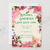 Bloemenbruids douche uitnodiging (Voorkant)