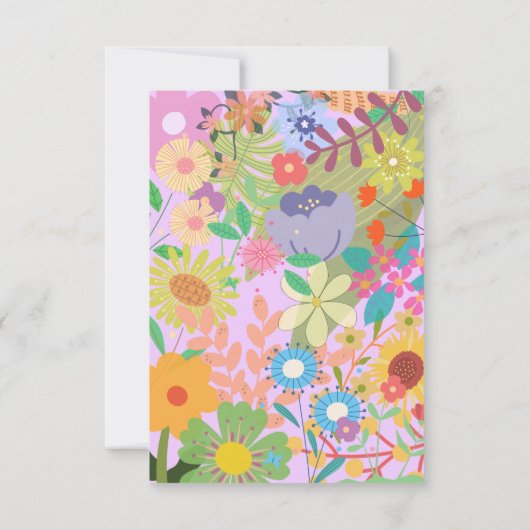 bloemenbruiloft bedankkaart (Achterkant)