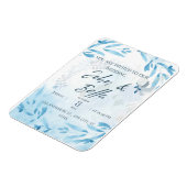 Bloemenbruiloft bewaar de datum uitnodiging magneet (Linkerzijde)