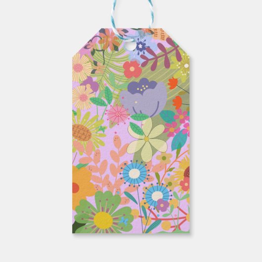 bloemenbruiloft cadeaulabel (Achterkant)