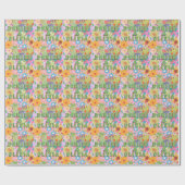 bloemenbruiloft cadeaupapier (Vlak)