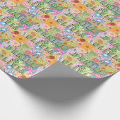 bloemenbruiloft cadeaupapier (Hoek)