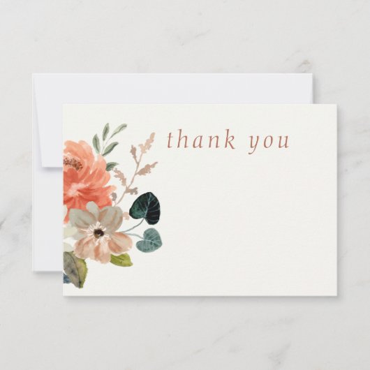 Bloemenbruiloft dank u waardering Kaart (Voorkant)