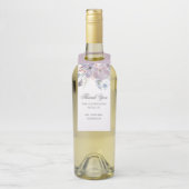 Bloemenbruiloft dank u. Waterverf paarse bloem Flessenhanger (Op fles)