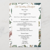 Bloemenbruiloft Engelse Regency stijl Menu (Voorkant)