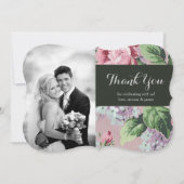  bloemenbruiloft foto dank u kaart (Voorkant)