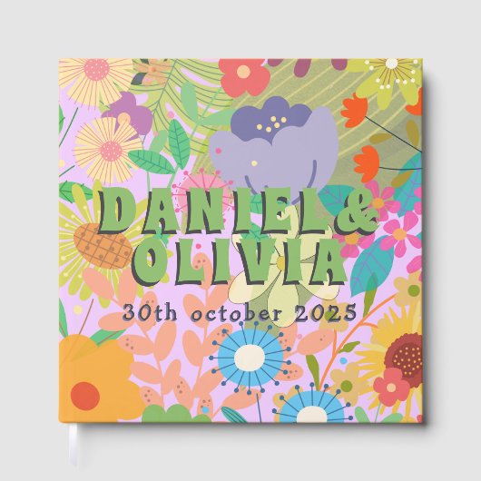 bloemenbruiloft gastenboek (Voorkant)