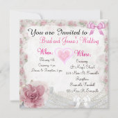  bloemenbruiloft Gepersonaliseerd uitnodiging (Voorkant)