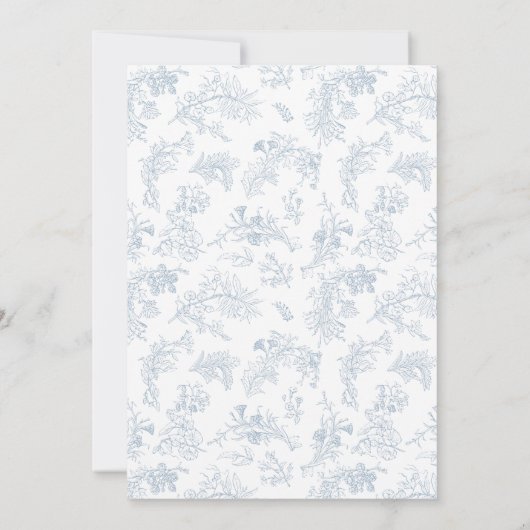 bloemenbruiloft kaart (Achterkant)