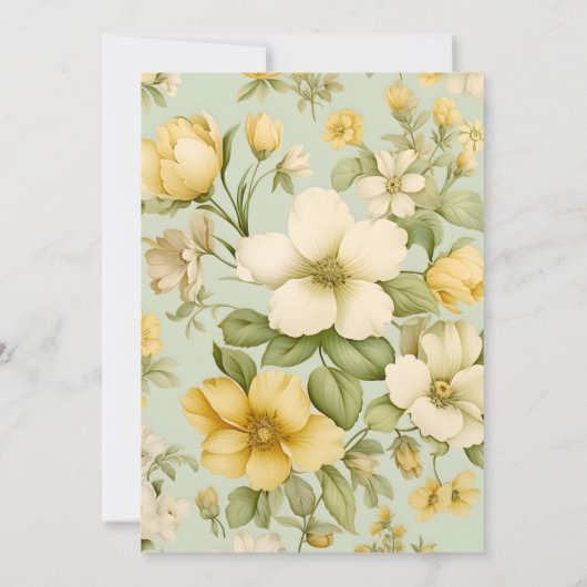  bloemenbruiloft kaart (Achterkant)