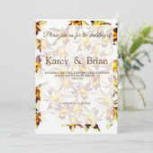 Bloemenbruiloft Kaart, gele narcissen Kaart (Staand voorkant)