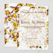 Bloemenbruiloft Kaart, gele narcissen Kaart (Voorkant / Achterkant)