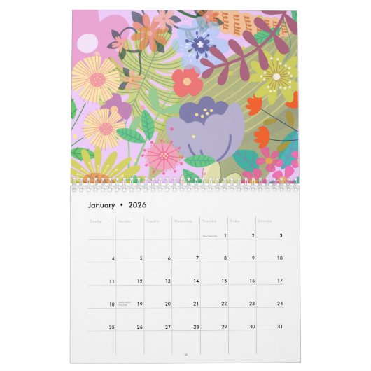 bloemenbruiloft kalender (Jan 2026)