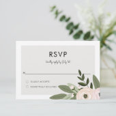 Bloemenbruiloft lente RSVP (Staand voorkant)
