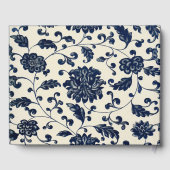  bloemenbruiloft | Marine en Cream Gastenboek (Achterkant)