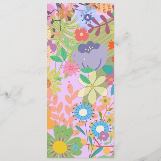 bloemenbruiloft menu (Achterkant)