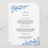 Bloemenbruiloft Menu Kaart (Voorkant / Achterkant)