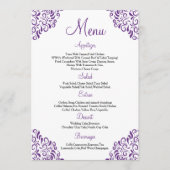Bloemenbruiloft Menu Kaart (Voorkant)