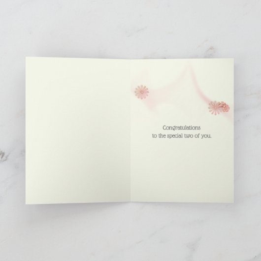 Bloemenbruiloft met religieuze tekst kaart (Binnen)