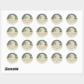  bloemenbruiloft ronde sticker (Vel)