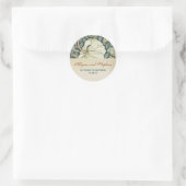  bloemenbruiloft ronde sticker (Tas)