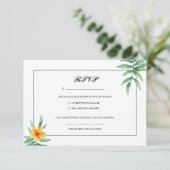 Bloemenbruiloft RSVP Post kaart (Staand voorkant)