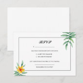 Bloemenbruiloft RSVP Post kaart (Voorkant / Achterkant)