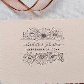 Bloemenbruiloft Save the Date Elegant Rubberstempel