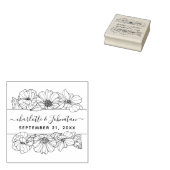  Bloemenbruiloft Save the Date Elegant Rubberstempel (Gestempeld)