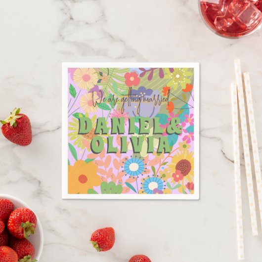 bloemenbruiloft servet (Insitu)