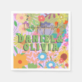 bloemenbruiloft servet