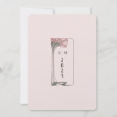  bloemenbruiloft stoffig Roos salie Kaart (Achterkant)