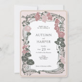  bloemenbruiloft stoffig Roos salie Kaart (Voorkant)