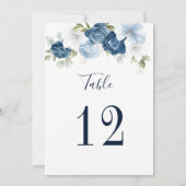 Bloemenbruiloft tafel nummer 12 zitschema kaart (Achterkant)