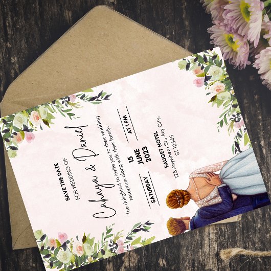 Bloemenbruiloft uitnodiging | Elegante Waterverf