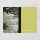 Bloemenbruiloft uitnodiging met Schrift (Achterkant)