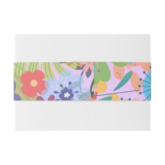 bloemenbruiloft uitnodigingen wikkel (Achterkant Voorbeeld)