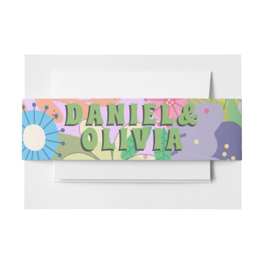 bloemenbruiloft uitnodigingen wikkel (Voorkant Voorbeeld)