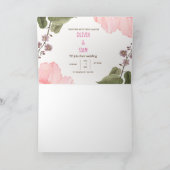 Bloemenbruiloft uitnodigingskaart (Binnen)