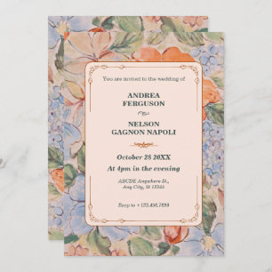  bloemenbruiloft waterverf kaart