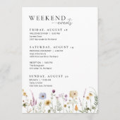 Bloemenbruiloft welkomsttas Note & reisbeschrijvin Menu (Achterkant)