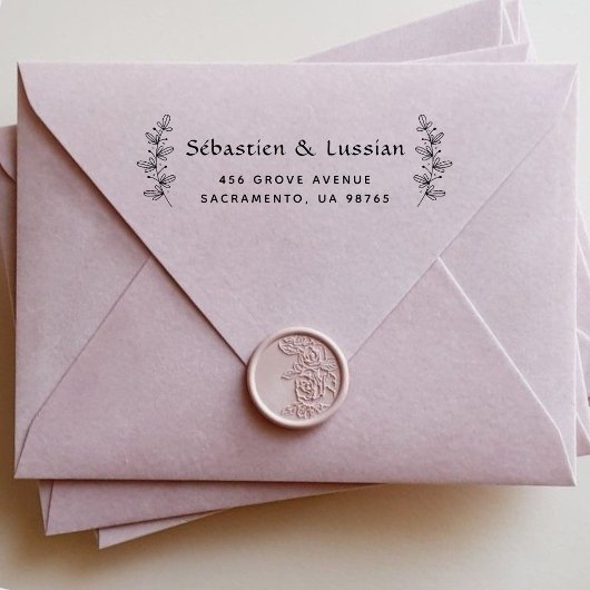 bloemenbruiloft  zelfinktende stempel