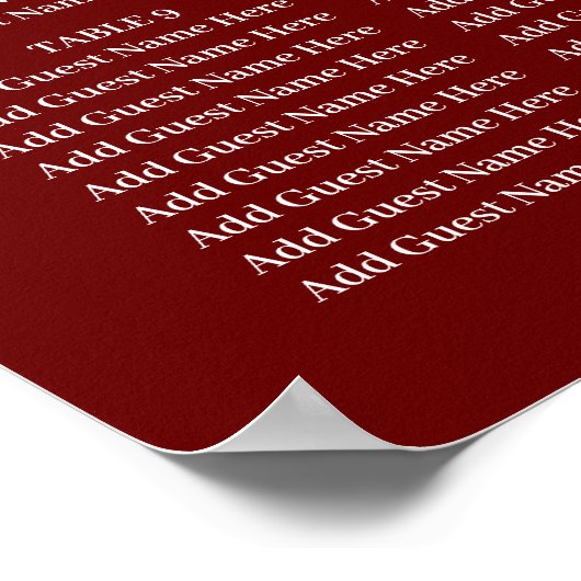 Bloemenbruiloft Zitkaart Poster (Hoek)